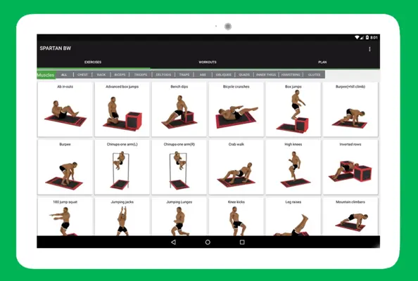 SPARTAN BODYWEIGHT FREE android App screenshot 2