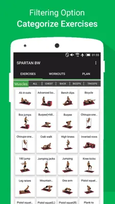 SPARTAN BODYWEIGHT FREE android App screenshot 7